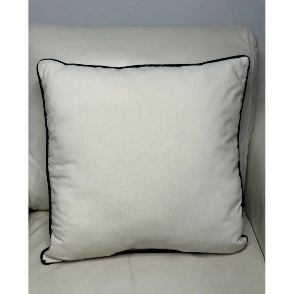Black Cat Sequin Throw Pillow Halloween Décor 16.5